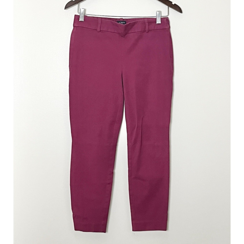 J. Crew Winnie Pants Women's 4 Fuschia Romantic Academia Professional Cropped
